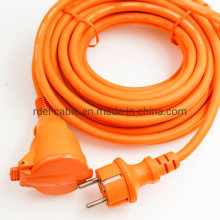 Extension Cable Extension Power Cable with Schuko Garden IP44 Orange